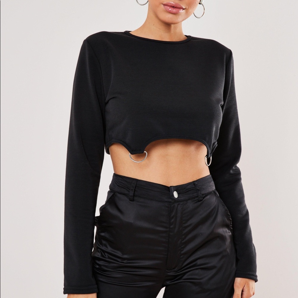 NWT Missguided long sleeve cropped sweatshirt